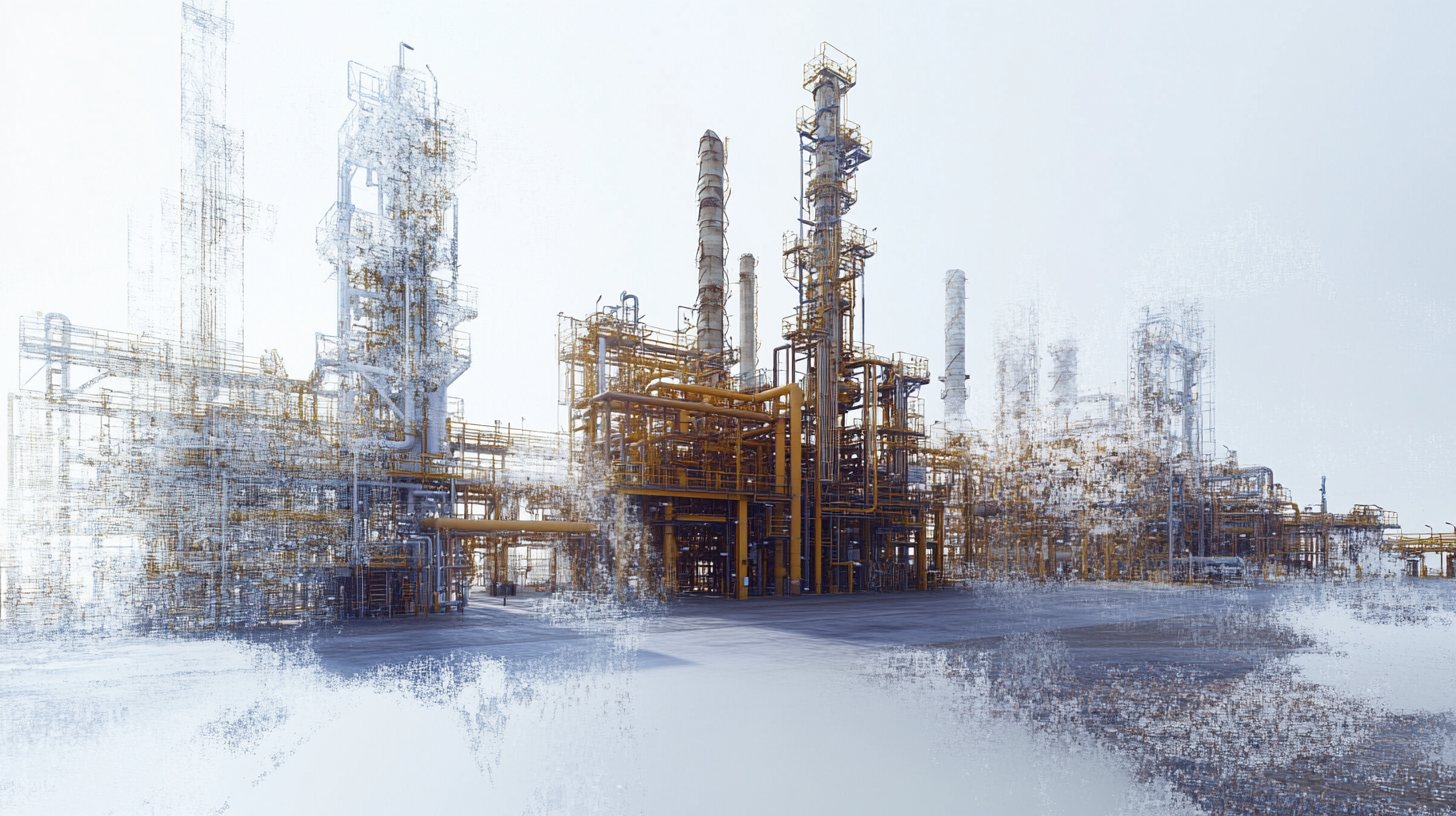Dense point cloud of a petrochemical facility